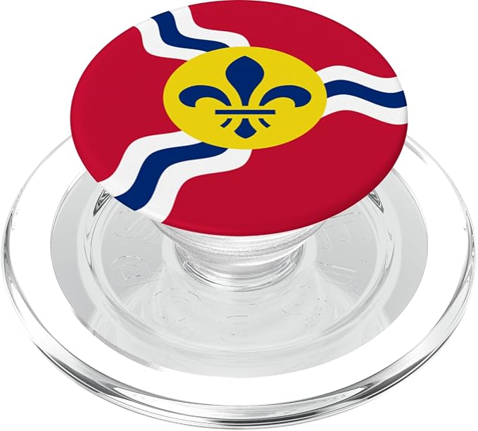 St. Louis Fleur De Lis City Flag PopSockets Adhesive PopGrip