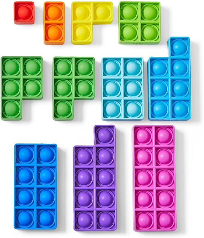 hand2mind Early Numeracy Sensory Bubble Poppers, Push Pop Fidget Toys for Kids, Math Manipulatives Kindergarten, Calm Down Corner Supplies, Fine Motor Skills, Toddler Car Toys for Travel