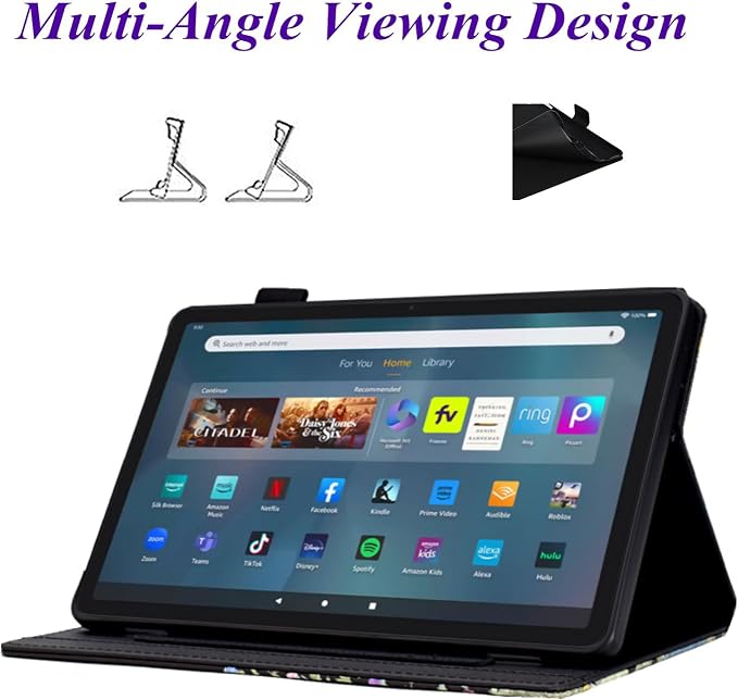 DTangLsm for Amazon Fire Max 11 Case (13th Generation 2023 Release) Black | Kindle Fire Max 11 Tablet Case Slim Folding PU Leather Stand Cover for Fire Max 11 Tablet 13th Gen Case with Auto Wake/Sle