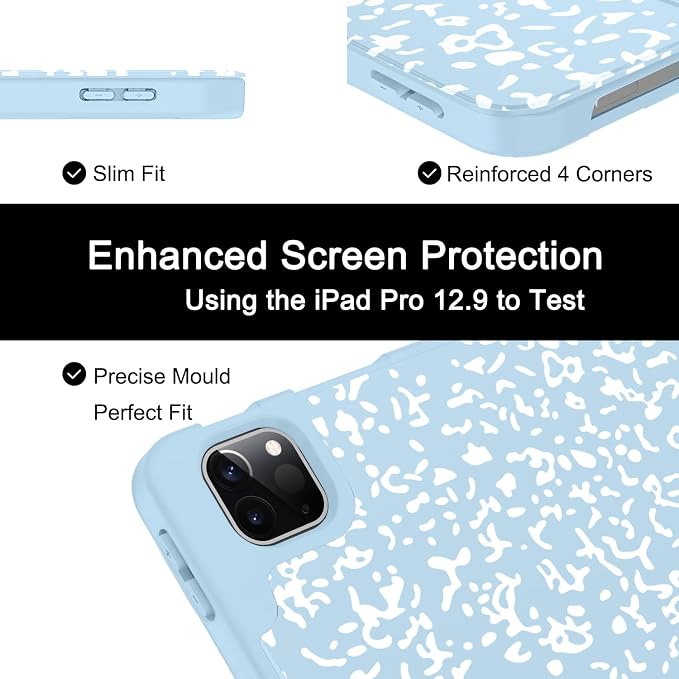 Soke Case for iPad Air 13 Inch (M4/M3/M22026-2024) iPad Pro 12.9 6th/5th Generation with Pencil Holder(2021 2022 Release)-[Apple Pencil Charging + Auto Wake/Sleep] Soft Back Cover Book Black