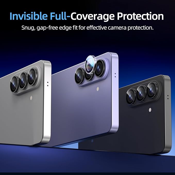 X-it Camera Lens Protector for Samsung S25 9H Tempered Glass Independent Metal Aluminum Edge Original Protection Design Suitable for Phone Case Anti-scratch Anti-reflectiveBlue