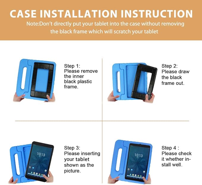 Kids Case for Samsung Galaxy Tab A 10.1(2019 Release)SM-T510/SM-T515 Black | Shockproof Lightweight Soft EVA Ergonomic Handle Foldable Viewing Stand for Kids Daily Use