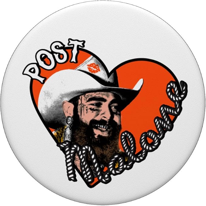 Official Post Malone Heart Photo PopSockets PopGrip for MagSafe