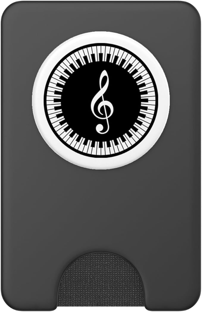 Music Symbol Circular Piano G-Clef Art Cool Musician Gift PopSockets Adhesive PopGrip