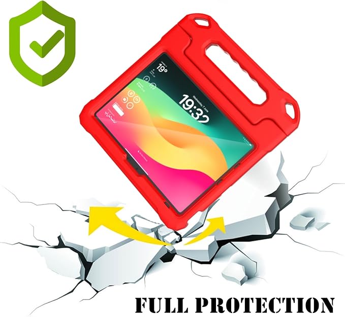 Kids Case for New iPad (A16) 11th Generation 11 inch 2025 iPad 10th Generation 10.9 2022 - Shockproof Handle Bumper Stand Cover with Built-in Screen Protector &amp Pencil Holder Tablet Case (Black)