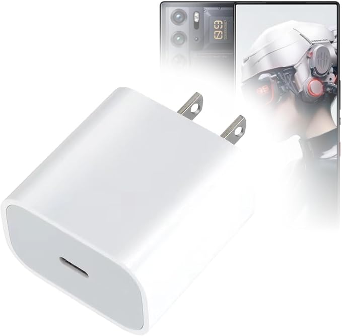 BoxWave Charger Compatible with ZTE Red Magic 9 Pro - PD GAN miniCube (30W) 30W Tiny PD GAN Type-C Wall Charger - Winter White