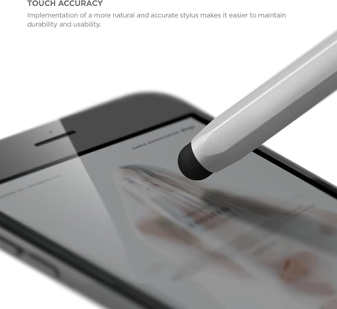 elago Premium Aluminum Hexa Stylus Pens for All Touch Screen Tablets | Soft Touch Pen-Point Precise Touch and Control Extra Rubber Tip Included Ergonomic Grip Comfortable Grip (Black)