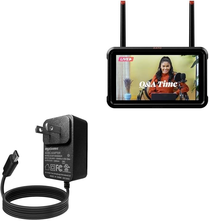 BoxWave Charger Compatible with Atomos Zato Connect - Wall Charger Direct (15W) Rapid Charge Your Device with Built-in 3ft Cable