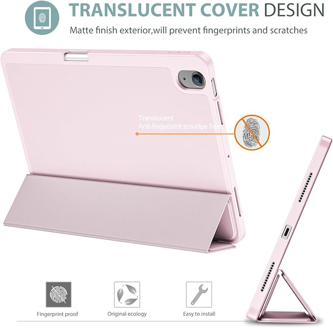 ProCase Smart Case for iPad Air 11-inch M4/M3/M2 &amp Air 10.9 5th/4th Gen | Hard Back Cover with Auto Sleep/Wake Slim Lightweight Case for iPad Air 11 2026/25/24 &amp 10.9 2022/2020-Aqua