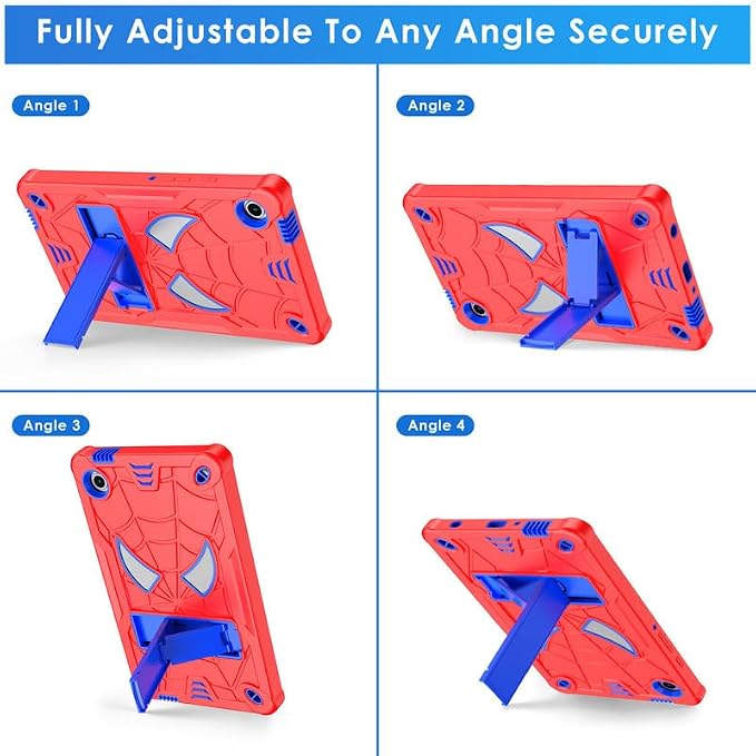 DETUOSI Case for Samsung Galaxy Tab A9 8.7 2023 Tablet (SM-X110/X115/X117) with Shoulder Strap3-Layers Hybrid Heavy Duty Full-Body Shockproof4-Angles Viewing Protective Cover
