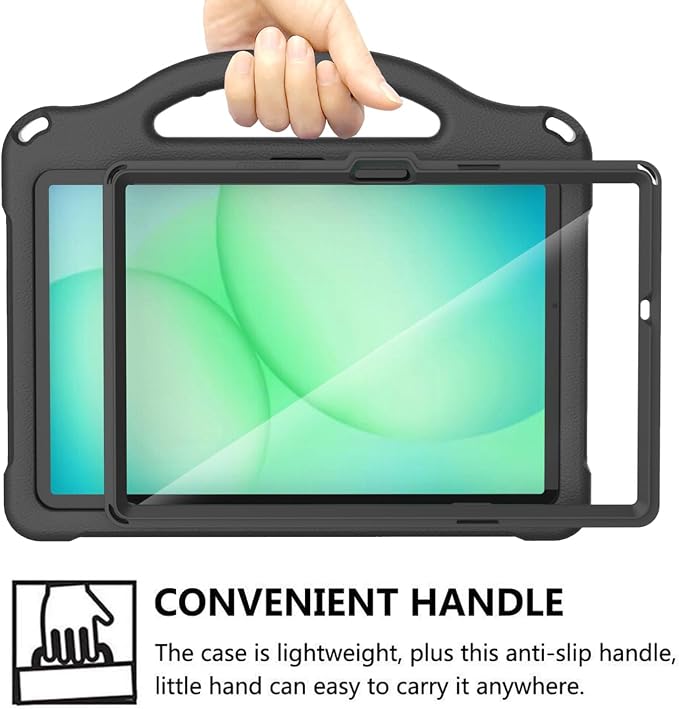 Kids Case for Samsung Galaxy Tab A11 Plus 2026 /A9 Plus 2023 11 inch Tablet | Sanyetral Galaxy Tab A11+/A9+ Case with Screen Protector Shockproof Handle Stand Protective Cover with Shoulder Strap -Bl