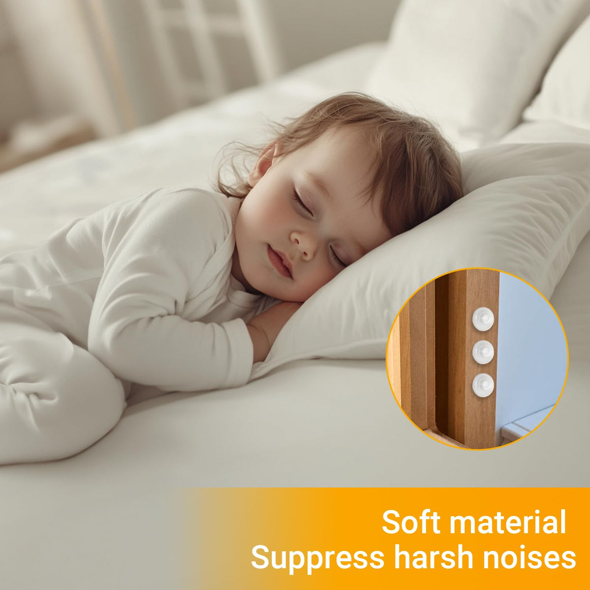 Yijieww Self Adhesive Cabinet Door Bumpers, Sound Dampening Bumpers, Pads for Cabinet Doors, Drawers, Glass Tops, Picture Frames, Cutting Boards (100P)