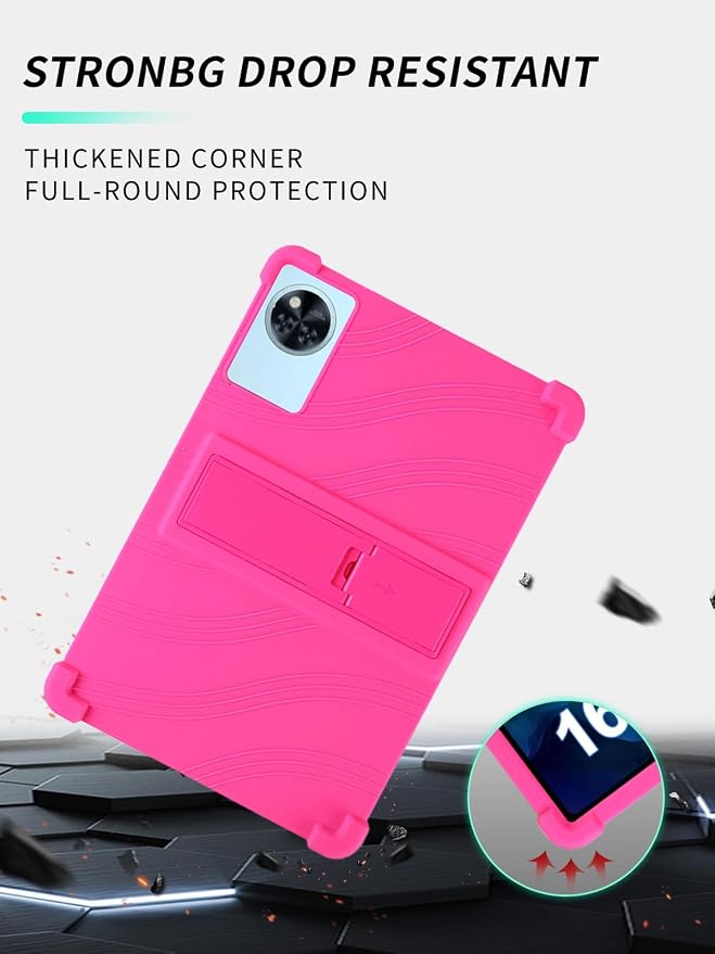 Case for Raemond M70 /Doogee U11 Tablets 11 Inch Tablet 2025- Soft Silicone Shock Proof Lightweight Stand Rubber Shell Protective CoverKids Friendly Soft Silicone Adjustable Stand CoverBlack