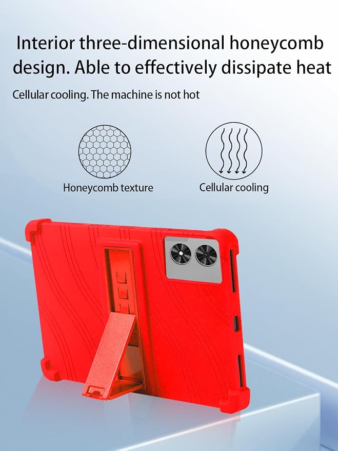 for Frameflow P11T Android 16 11-Inch TabletUYRUREL Skin-Friendly Soft Silicone Protective CaseFull Protection Against Drops and Scratcheswith Adjustable Viewing StandBlack.
