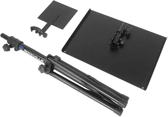 RockvilIe RLS67 Laptop/Tablet Tripod Stand w/Tilt +Grip Surface for Karaoke