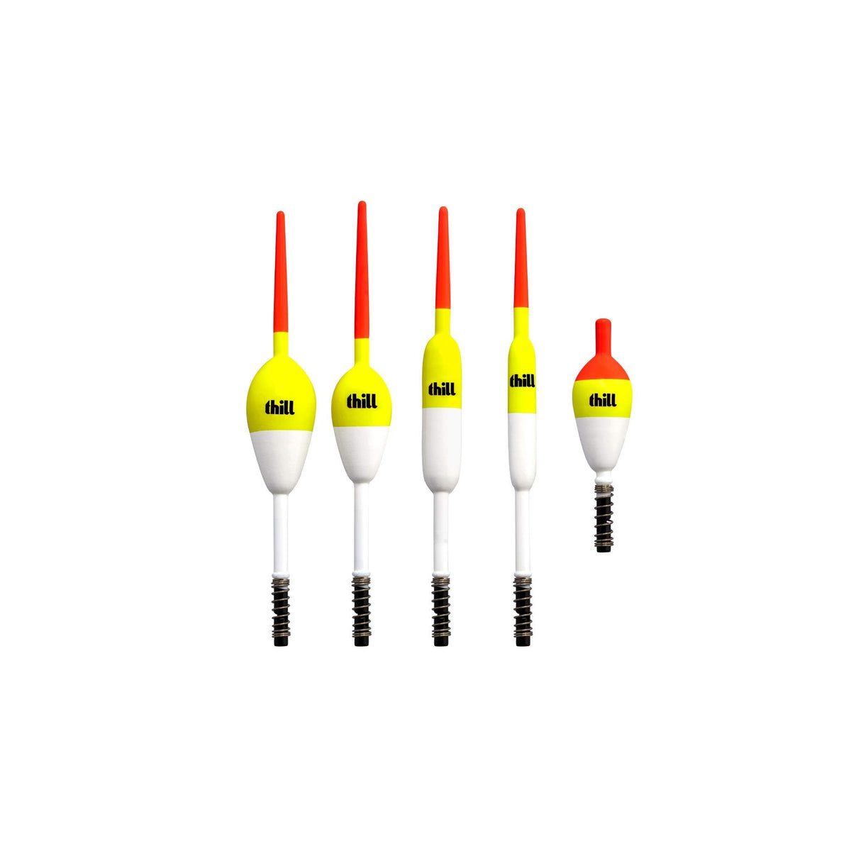 Thill America's Favorite Float Fishing Bobber with Buoyant Balsa Wood Body, Great for All Fish Species, Fishing Gear and Accessories, 5-Pack Assorted, Spring Float