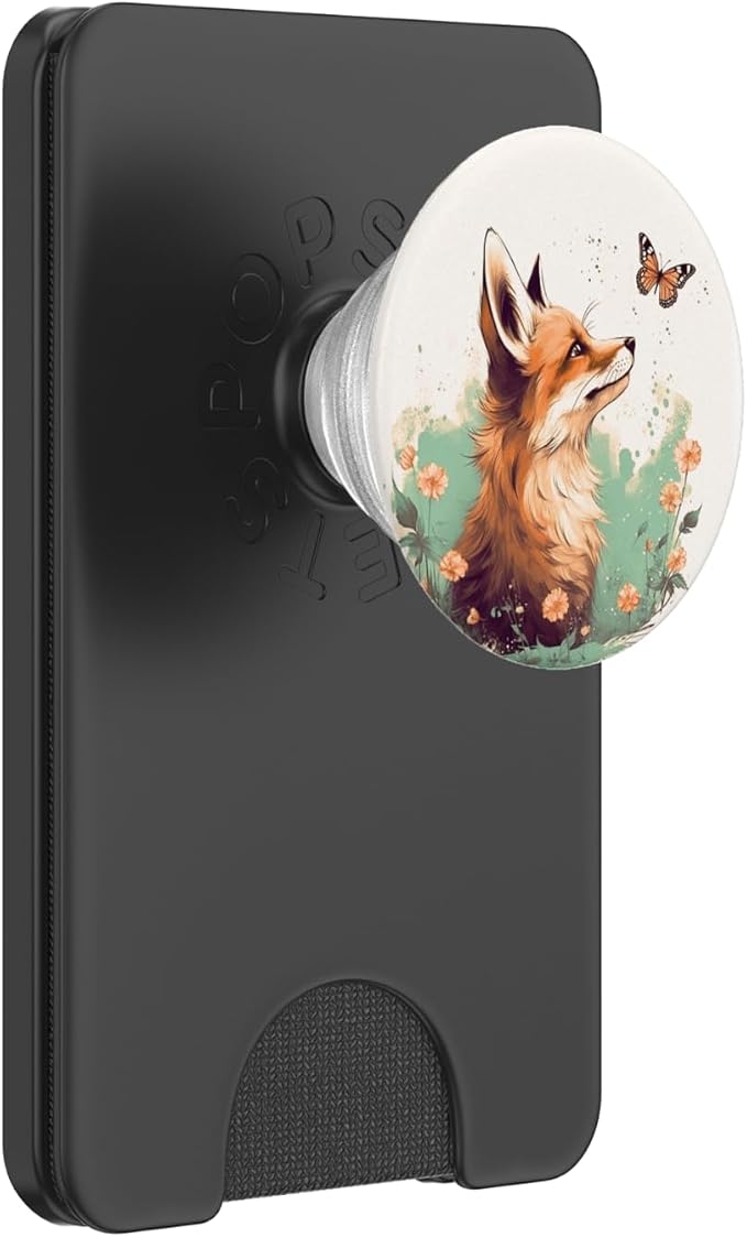 Fox Butterfly Forest Animal PopSockets Adhesive PopGrip