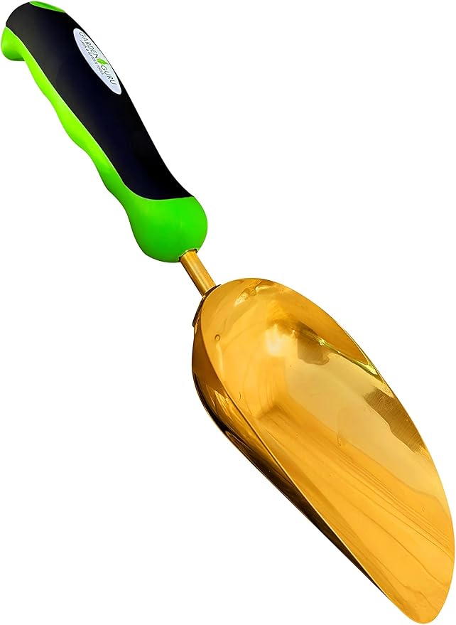 Garden Guru Super Strong Titanium Garden Scoop Trowel Shovel Transplanter - Rust Resistant - Ergonomic Handle - Perfect Hand Shovel for Gardening Transplanting and Digging - 1 Case (48 Pcs)