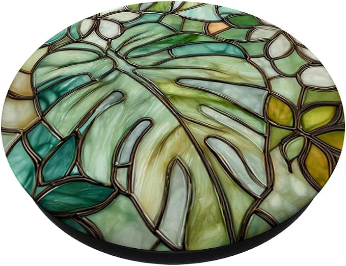 Monstera &amp Monstera Leaves Green Leaves Monstera Leaf PopSockets Adhesive PopGrip