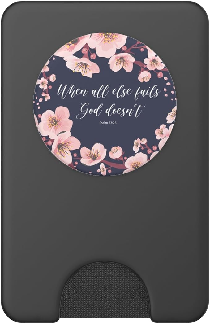 Psalm 73 26 Christian Bible Verse Pink Blue Inspirational PopSockets Adhesive PopGrip