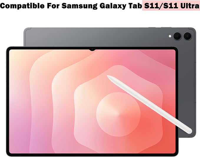 Galaxy Tab S11 Ultra S Pen Replacement for Samsung Galaxy Tab S11 Stylus Pen Replacement withoutBluetooth for Samsung Galaxy Tab S11 Pen+Free 5 Tips+1 Tweezer (Black)
