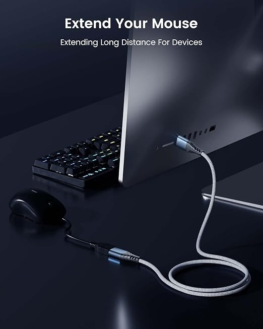 ANDTOBO 2 Pack (10FT+10FT) USB Extension Cable USB 3.0 Type A Male to Female Extender Cables High-Speed Data Transfer 5Gbps Compatible with Gamepad Printer USB Keyboard Flash Drive Hard Drive