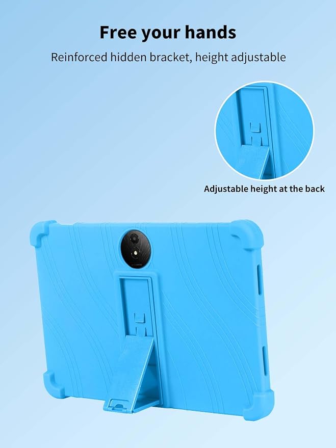 Case for TCL NXTPAPER 11 Plus Tablet 11.5inchNOUKAJU Tablet Protection CaseAdjustable BracketSoft SiliconeSilicone Protection Cover for TCL NXTPAPER 11 Plus(Blue)