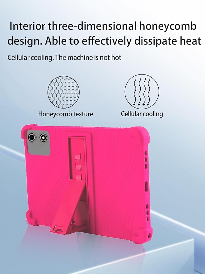for YLEEBG P30 Android 15 Gaming Tablet10.1 2.5K Ultra Clear Display Tablet Model CaseUYRUREL Soft Silicone Adjustable Stand Cover Lightweight Kids FriendlyBlack.