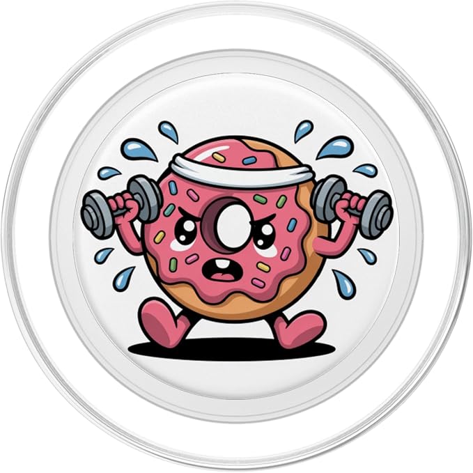 Workout Muscles Fitness Donut Bodybuilding Gym PopSockets PopGrip for MagSafe
