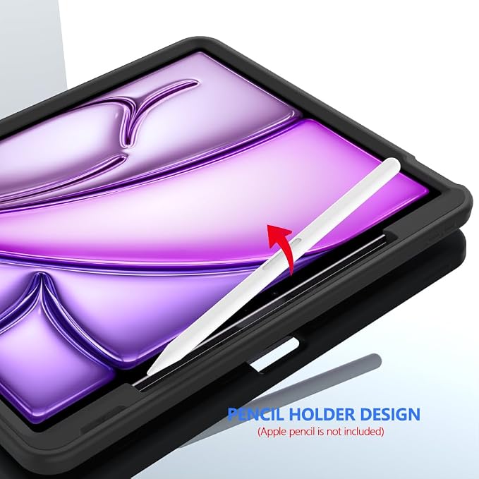 Puxicu Case for iPad 6th / 5th Generation (2018 2017 Model 9.7 Inch) Heavy Duty Rugged Protective Cover for iPad 9.7 Black