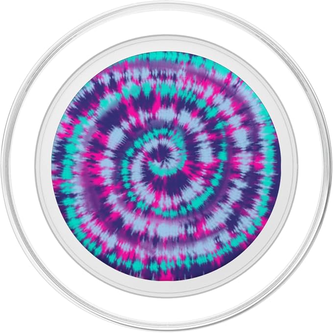 Boho Hippie Tie Dye Pattern | Purple Teal Pink Spiral PopSockets Adhesive PopGrip
