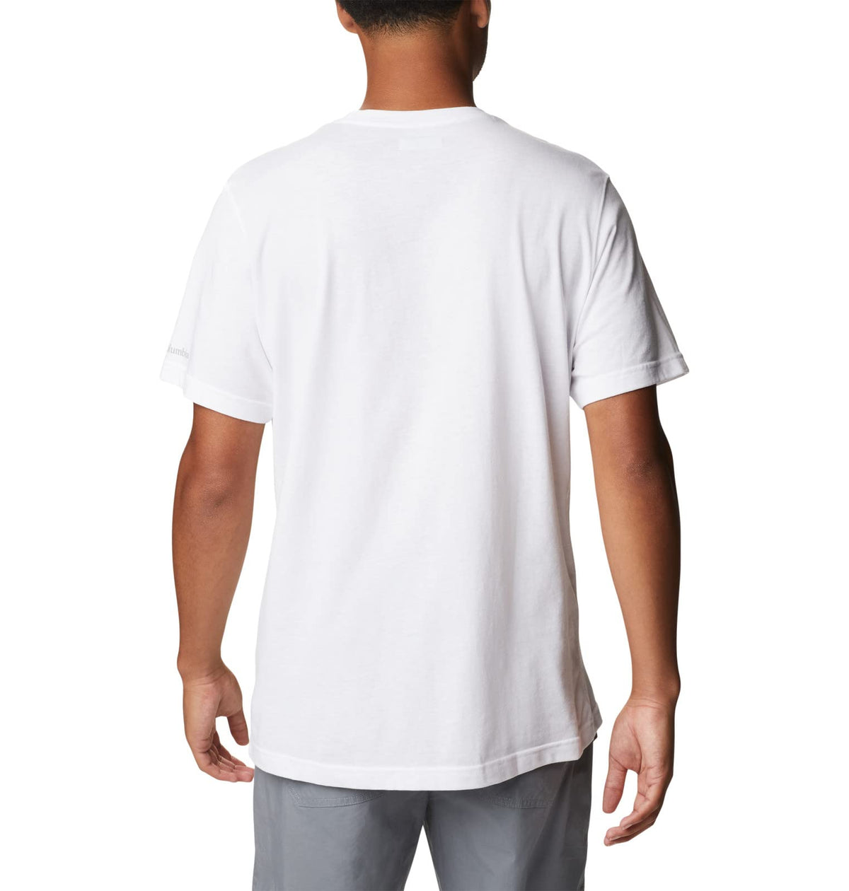 Columbia Men's Thistletown Hills Graphic Short Sleeve, White/Wanderland Graphic, Medium