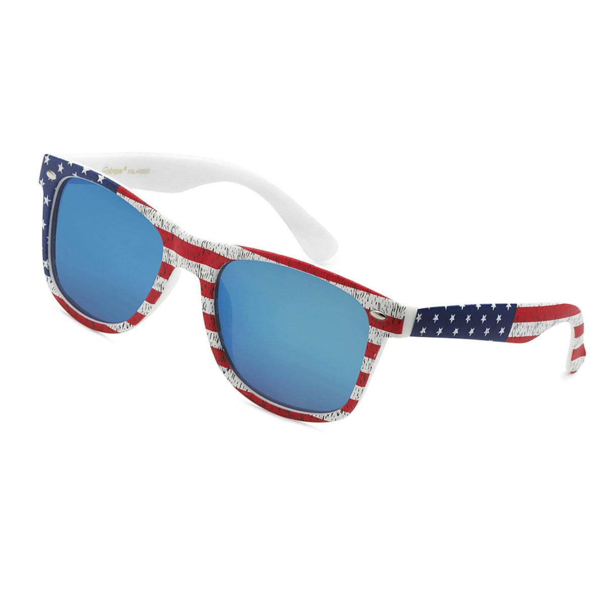 PolarSpex Polarized Sunglasses for Men and Women American Flag | Ice Blue