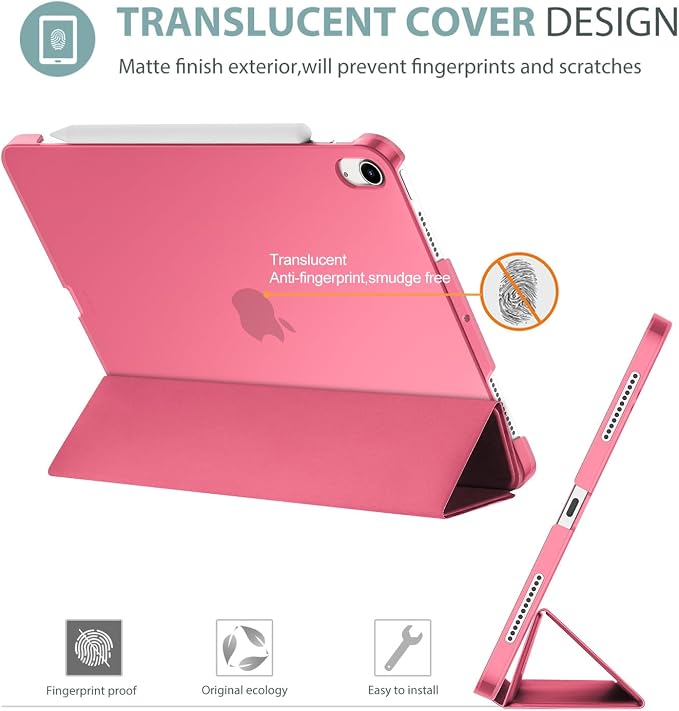 ProCase Smart Case for iPad Air 11-inch M4/M3/M2 &amp Air 10.9 5th/4th Gen | Hard Back Cover with Auto Sleep/Wake Slim Lightweight Case for iPad Air 11 2026/25/24 &amp 10.9 2022/2020-Aqua