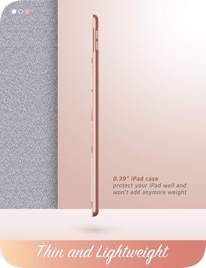 i-Blason Cosmo Lite Case for New iPad 8th/7th Generation iPad 10.2 2020 2019 Case Slim Trifold Stand Smart Case Translucent Hard Back Protective Cover with Auto Sleep/Wake (Ameth)