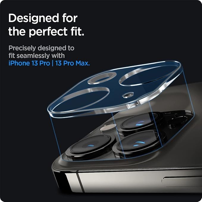 Spigen Camera Lens Screen Protector [GlasTR Optik] Designed for iPhone 13 Pro Max (2021) / iPhone 13 Pro (2021) - Clear [2 Pack]… | GlasTR EZ Fit Optik Pro 9H+ Tempered glass Scratch resistant Auto