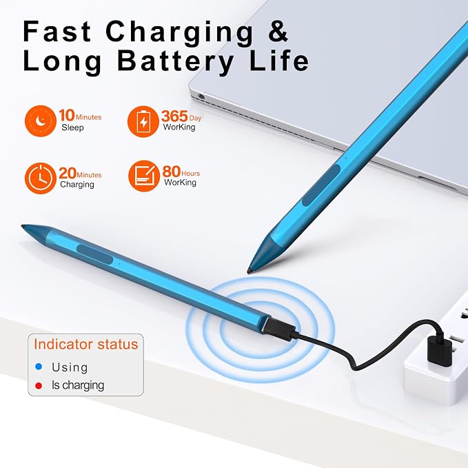 ASUS Stylus Pen for Transformer/Vivobook Flip/Notebook Touchscreen Laptop/Tablet - Rechargeable 4096 Pressure Sensitivity Microsoft MPP Protocol Black