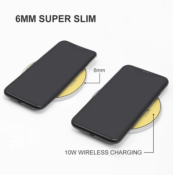 Mahi Lighthouse Wireless Charger SlimWireless Charging Pad Anti-Slip Charger Mat for Men Women