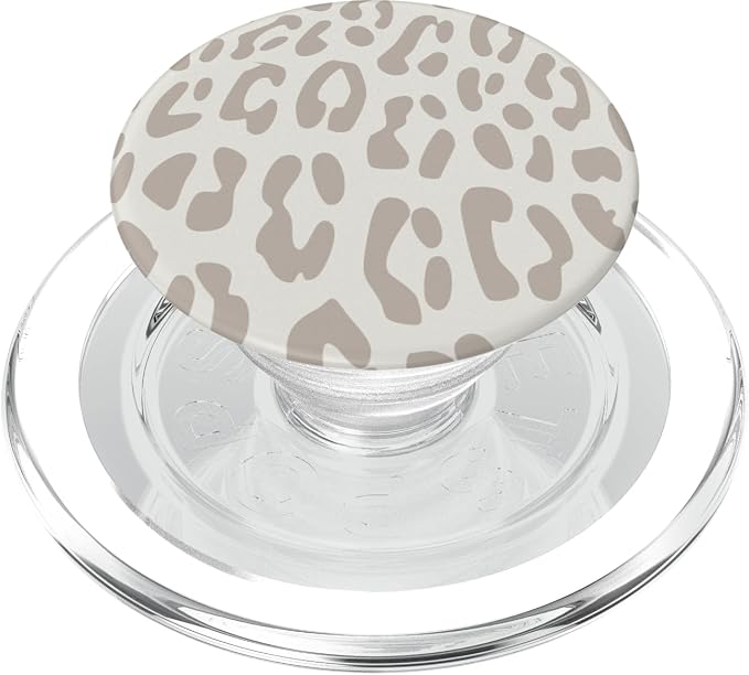 Leopard Print Cream Cheetah Design for Women Boys Girl White PopSockets Adhesive PopGrip
