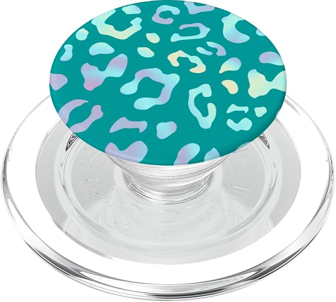 Rainbow Leopard Cheetah Teal PopSockets Adhesive PopGrip