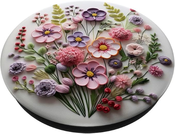 Mixed Flower Bouquet Floral Pattern PopSockets Adhesive PopGrip