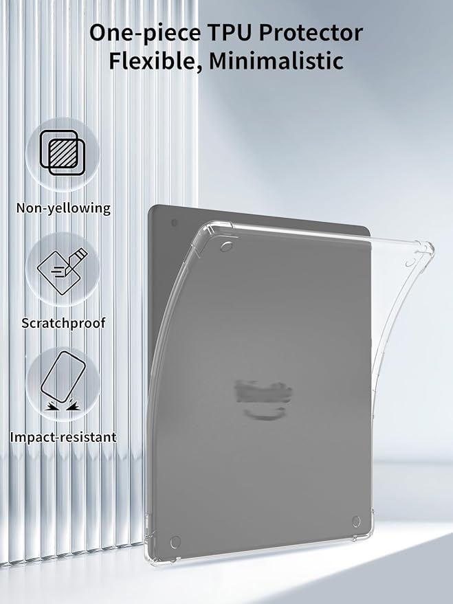 for Kindle Scribe Colorsoft (New 2025 Model) 11inch CaseSlim &amp Lightweight Soft TPU Anti-Scratch Back with Shockproof Impact Resistant Raised Edge -Transparent