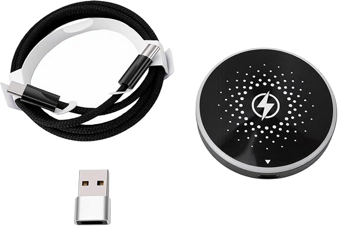 Magnetic Wireless Charging Pad 15W Fast Charging with Overcurrent Overheat Protection and Built in Magnet for iOS 16 17 Phone Wireless Device (Black)