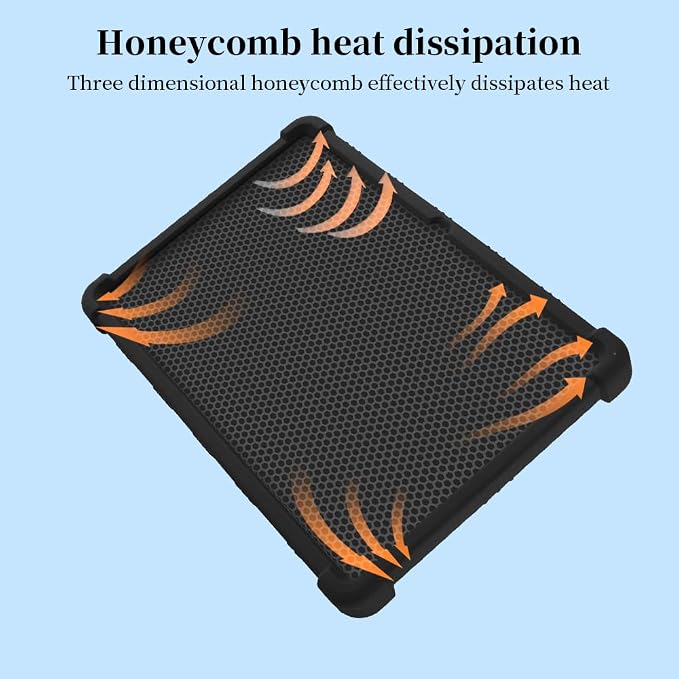 for SHARECLOUD P10_T Tablet CaseShockproof Lightweight Protective Silicone Adjustable Stand Cover for FIRYMID 1060C/Frameflow P10-A/Kairisy-P10A 10 inch Tablet (Black)