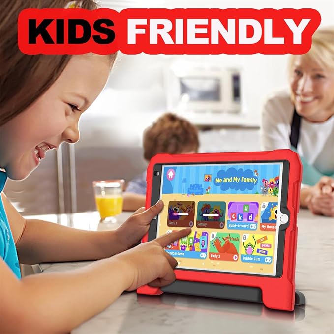 YIHE Kids Case for iPad 10.2 9th/8th/7th Gen Pro 10.5 &amp Air 3 BlackBlue | Full Body Shockproof Protective Cover Handle Stand Built-in Screen Protector Fun Colors