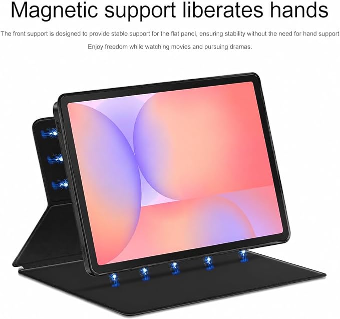 Magnetic Case for Galaxy Tab S10 Lite/Galaxy Tab S10 FE/Galaxy Tab S9 FE 10.9 Inch/Tab S9 11 2023 with S Pen Holder Ultra-Slim Lightweight Slim Magnetic Stand Case with Auto Sleep/Wake Black