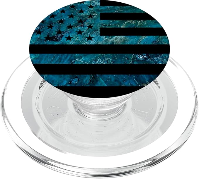 Black American Flag Blue PopSockets Adhesive PopGrip