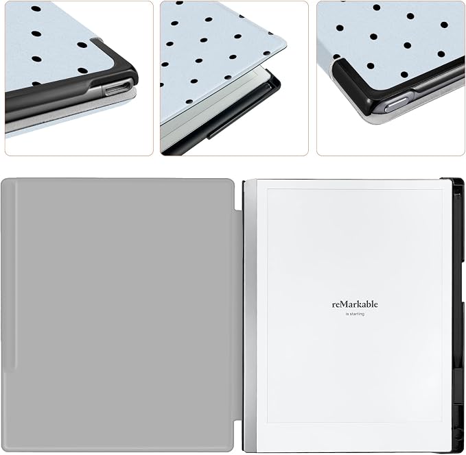Case for Remarkable 2 Paper Tablet 10.3 2020 ReleasedLightweight and Hard Back Shell Protective Book Folio Cover with Built-in Pen HolderComes with Remarkable 2 Pen Tips.