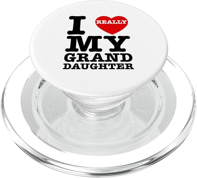 I Love My Granddaughter I Heart Grandma Grandpa Matching Art PopSockets Standard PopGrip
