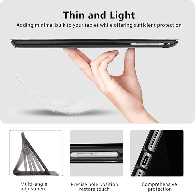 Case for iPad Air 11-inch (M4 2026 / M3 2025 / M2 2024) iPad Air 5th/4th Gen (2022/2020) 10.9 Slim PU Leather Folio Stand &amp Auto Sleep/Wake Protective Smart Cover Tree Fluorescent